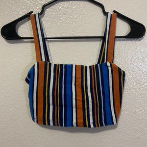 Striped tank crop top